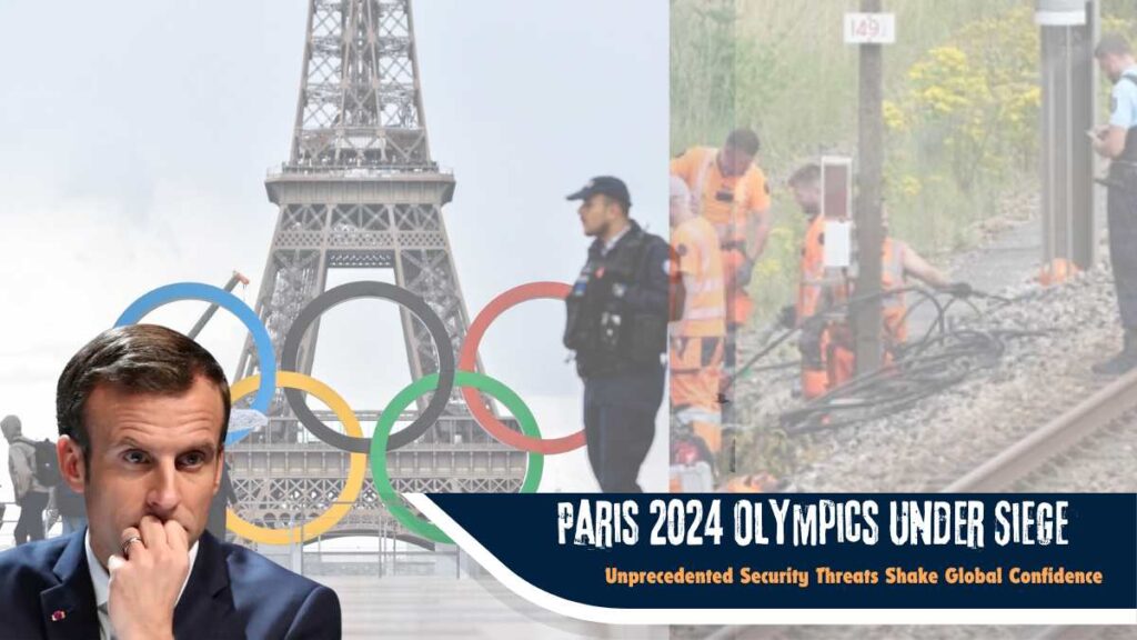 Security personnel at a railway station in Paris during the 2024 Olympics.