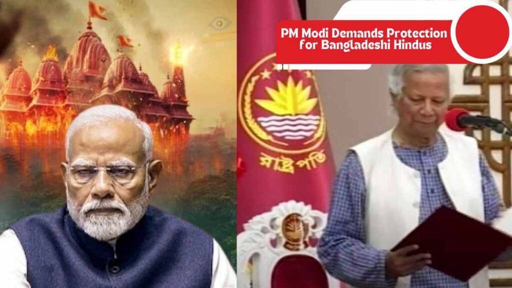 PM Modi addressing the protection of Bangladeshi Hindus